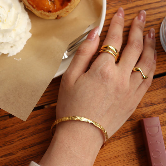Amias Gold Foil Cuff Bracelet