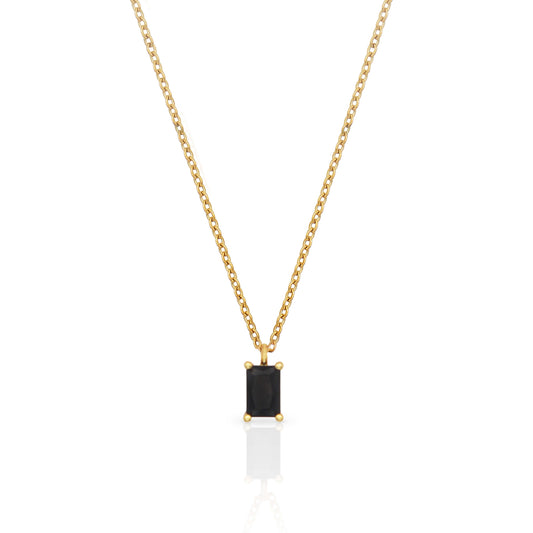 Alera Black Stone Gold Necklace