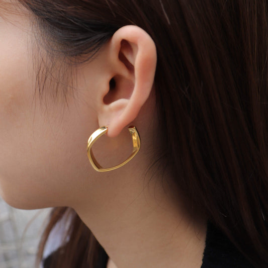 Alma Gold Square Hoop Earring