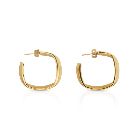 Alma Gold Square Hoop Earring