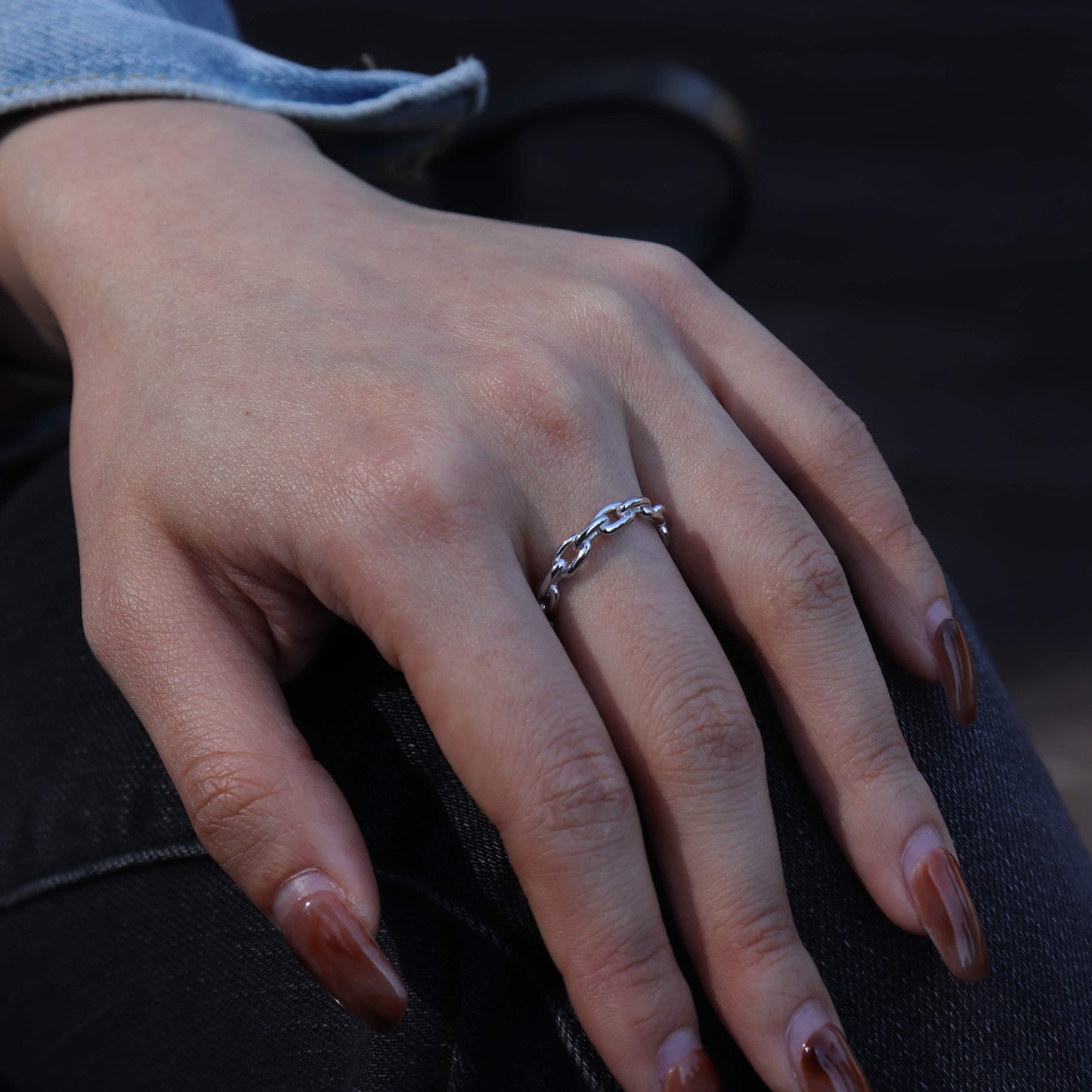 Amé Silver Chain Ring