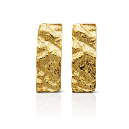 Amias Gold Foil Drop Stud Earrings