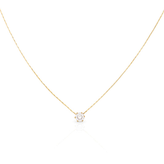 April Gold CZ Necklace