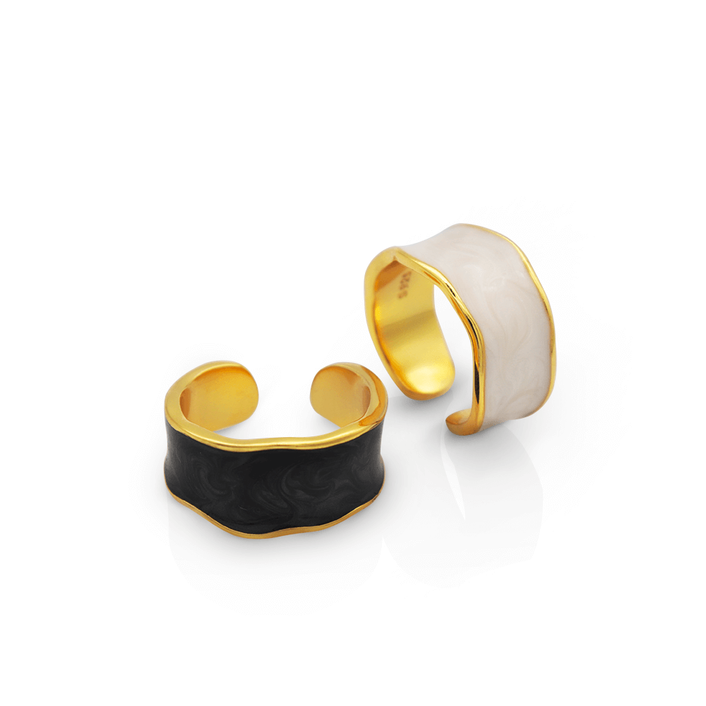 Cassias Black Solid Ring