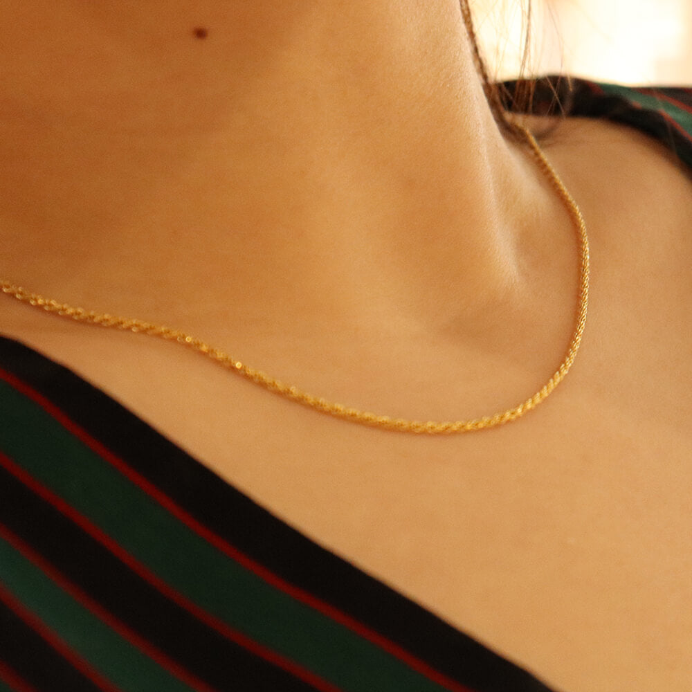 Celine Gold Rope Chain Necklace