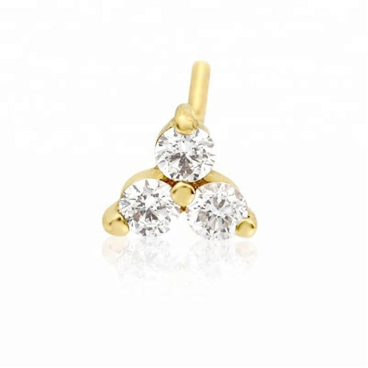 Nova Gold Prism Stud Earrings