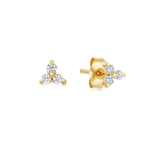 Nova Gold Prism Stud Earrings