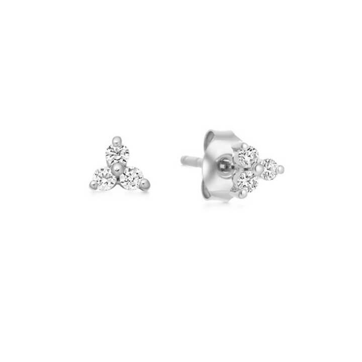 Nova Silver Prism Stud Earrings