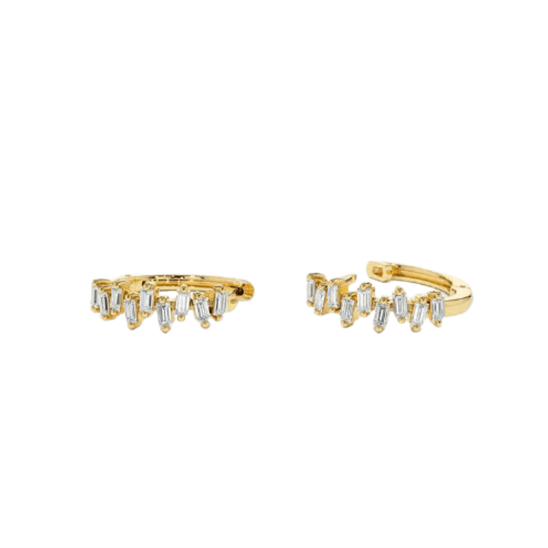 Raya Gold CZ Huggie Earrings