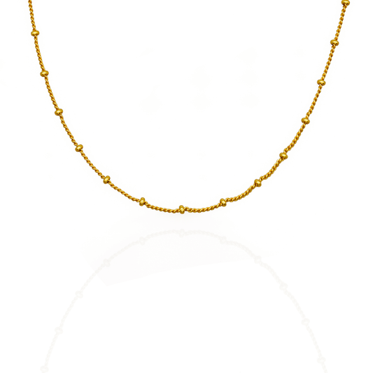 Rosa Gold Beaded Necklace